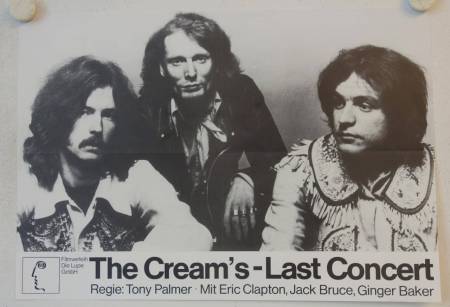 The Creams Last Concert originales deutsches Filmplakat (R70s)